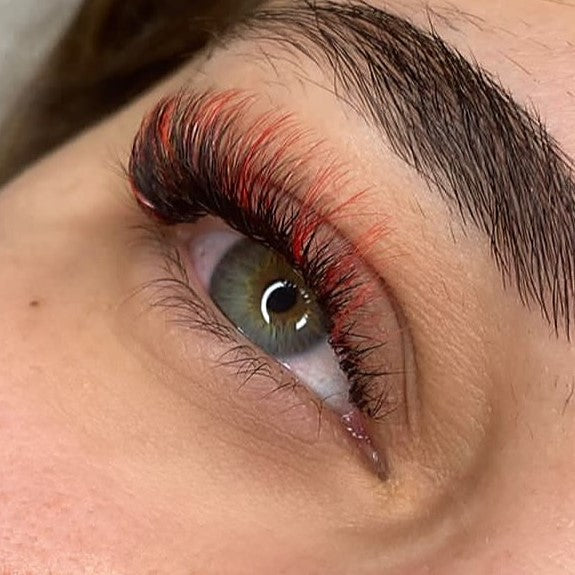 Colour Eyelash Extensions- Red