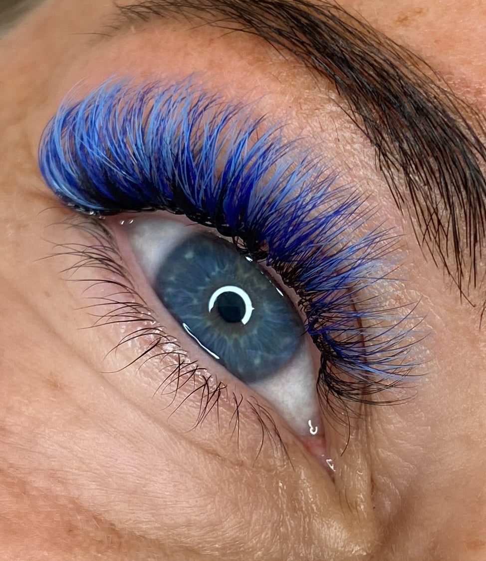 Colour Eyelash Extensions- Blue