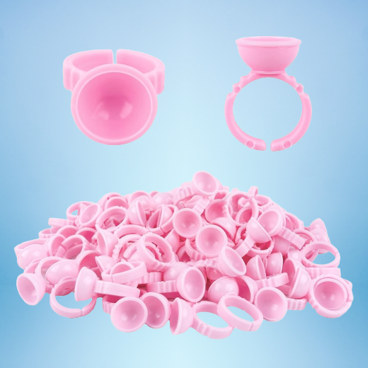 Disposable Glue Round Ring Holders with single compartment