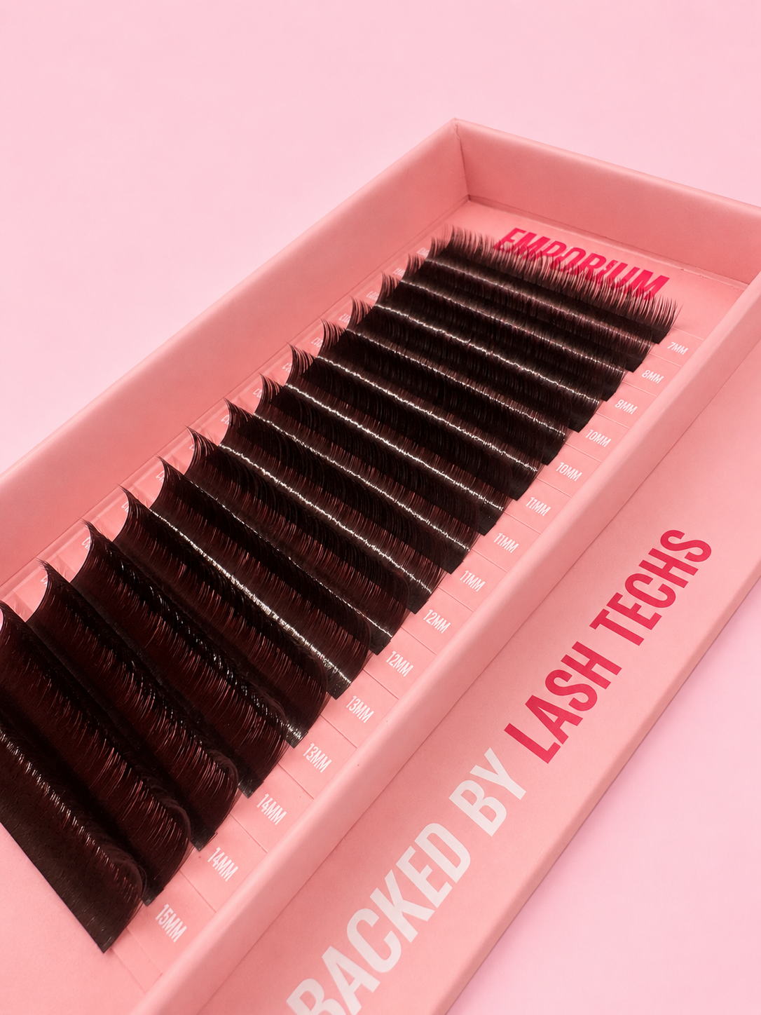 DARK BROWN Flat Lash 0.15 Mixed Lengths