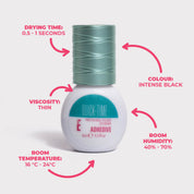 Quick-Time Eyelash Extension Adhesive